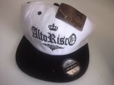 BONÉ AUTO RISCO BRANCO COM PRETO /ABA RETA